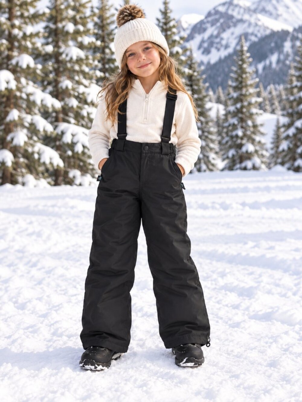 Mountain Warehouse Unisex Kids Gray Snow Bib Pants 7-8 Ski Snowboard